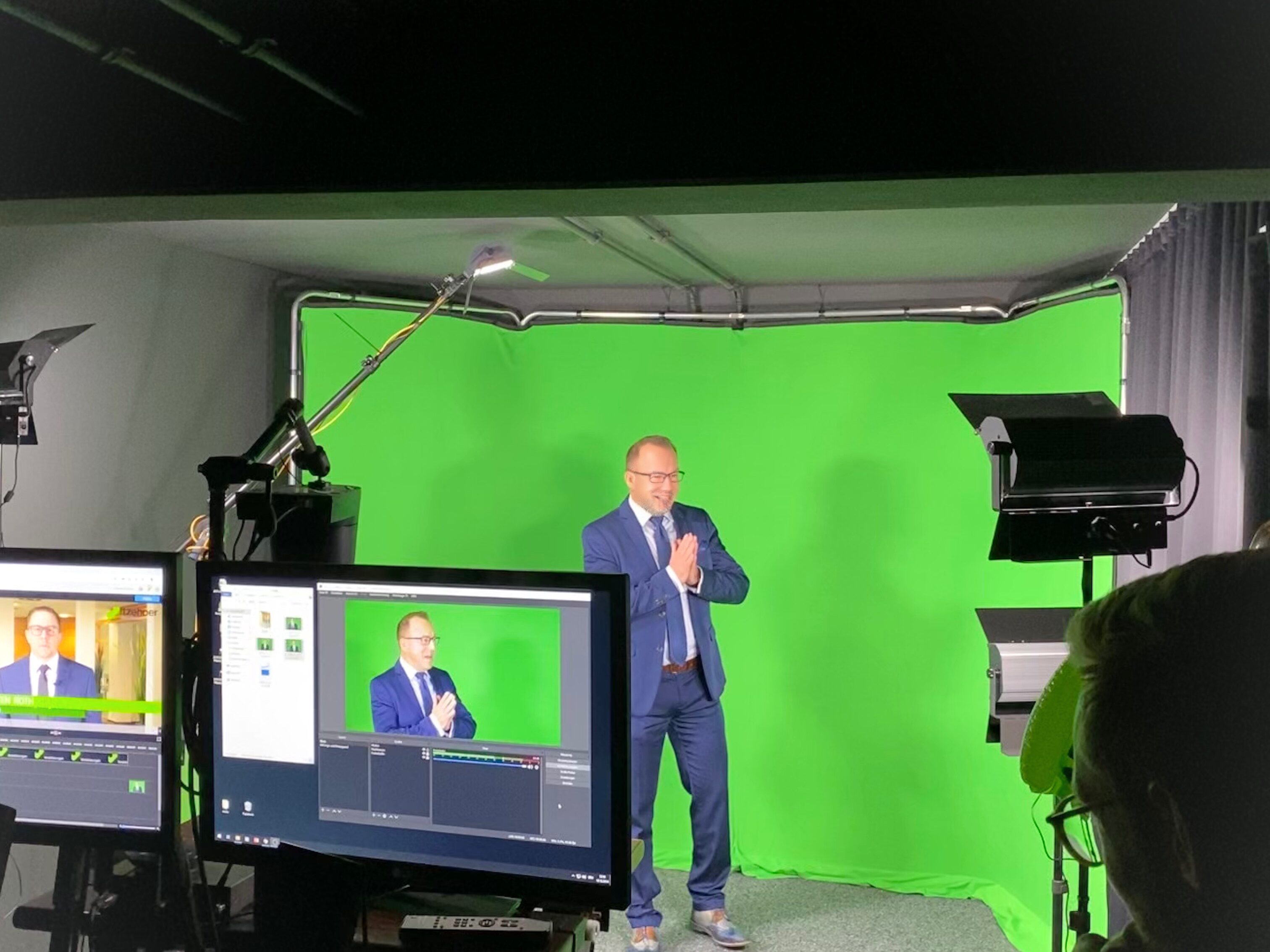 Thomas bei Videoaufnahmen 